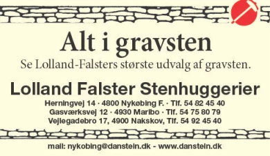 Annonce for  Stenhuggeriet Aps