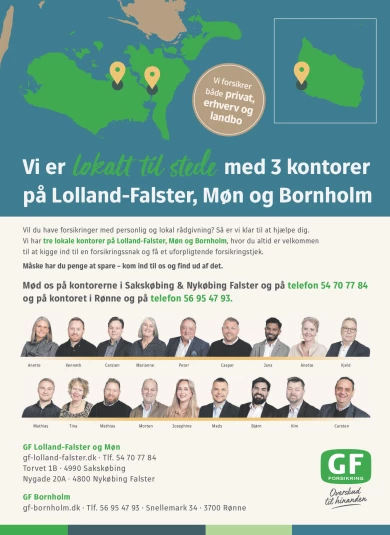 Annonce for  Gf Forsikring Lolland-Falster