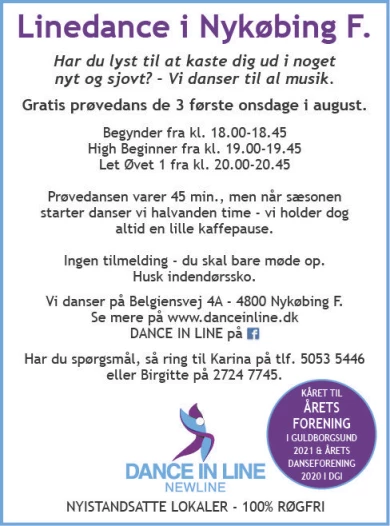 Annonce for  Dance In Line