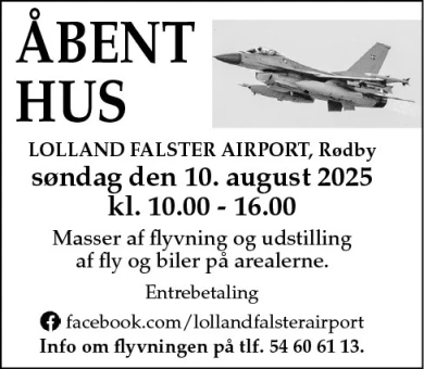 Annonce for  Lolland Falster Airport