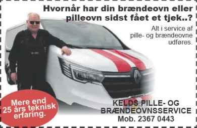 Annonce for  Kelds Pille- og Brændeovns service