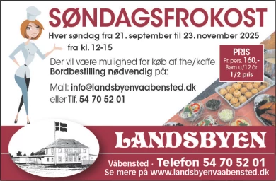 Annonce for  Landsbyen Våbensted