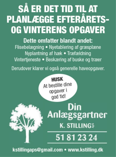Annonce for  K-Stilling Aps
