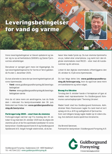 Annonce for  Guldborgsund Forsyning A/S