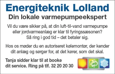 Annonce for  Energiteknik Lolland Aps