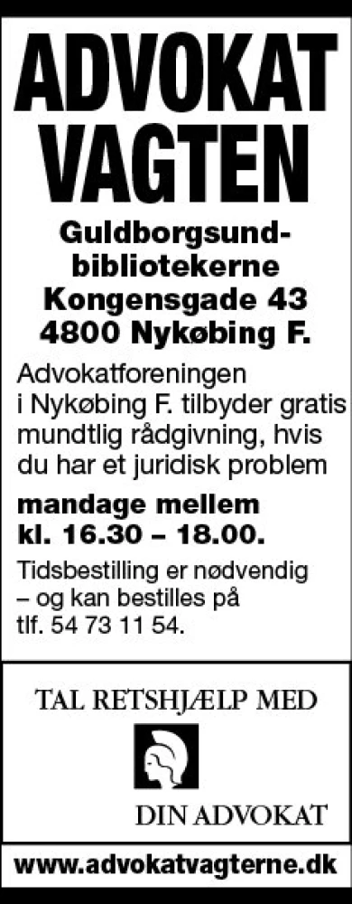 Annonce for  Advokatforeningen