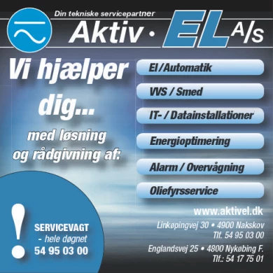 Annonce for  Aktiv-El A/S