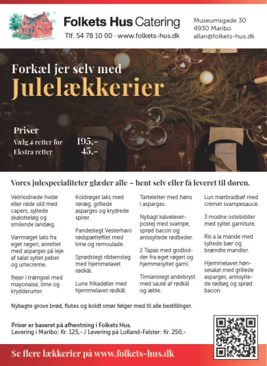 Annonce for  Folkets Hus Catering