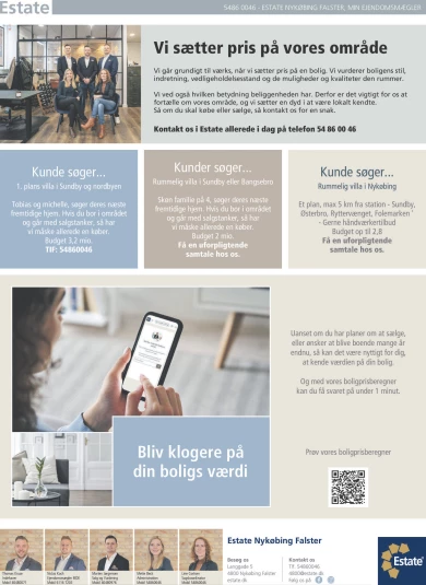 Annonce for  Estate Nykøbing Falster