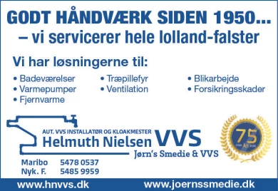 Annonce for  Helmuth Nielsen & Søn Aps
