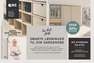 Annonce for  JKE Design Nykøbing Falster